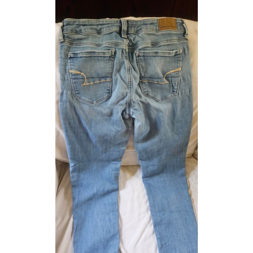 American Eagle Outfitters Women's Size 6 Regular Next Level Stretch Light Wash - Picture 5 of 8